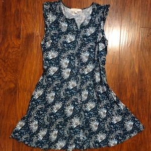 LOFT Green Flutter Sleeve Dress